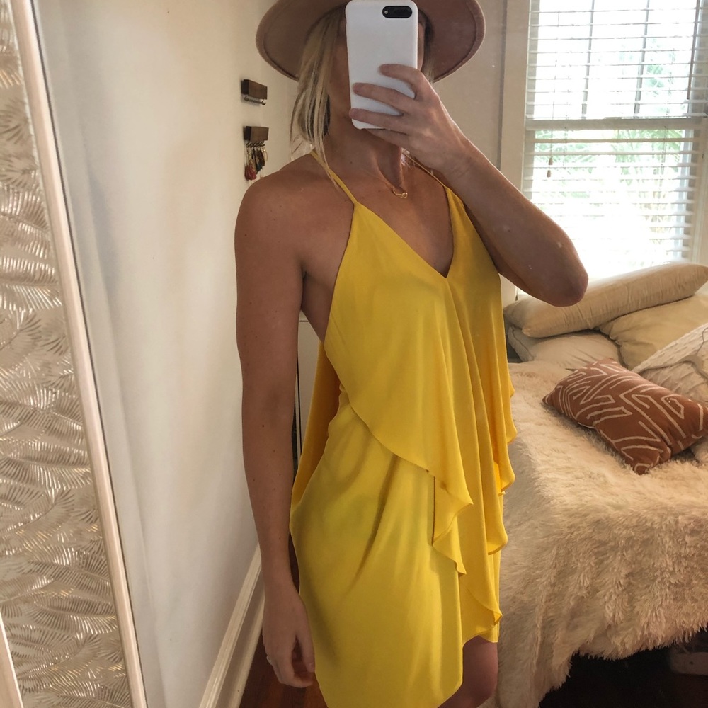 Yellow Chiffon Dress